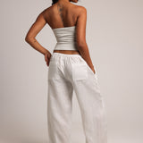 Banded Tube Top - Light Heather Gray