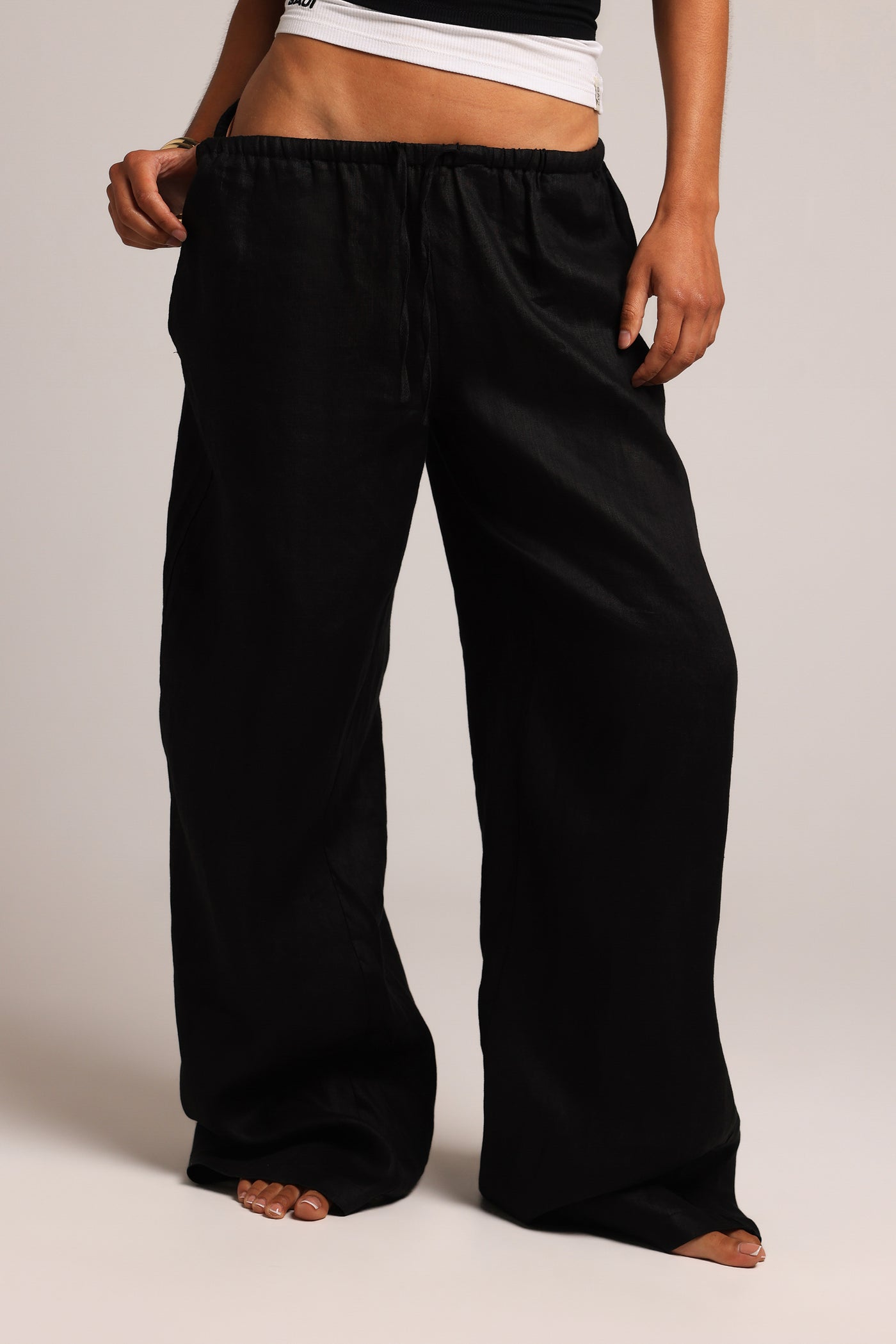 Heritage Linen Pants - Black