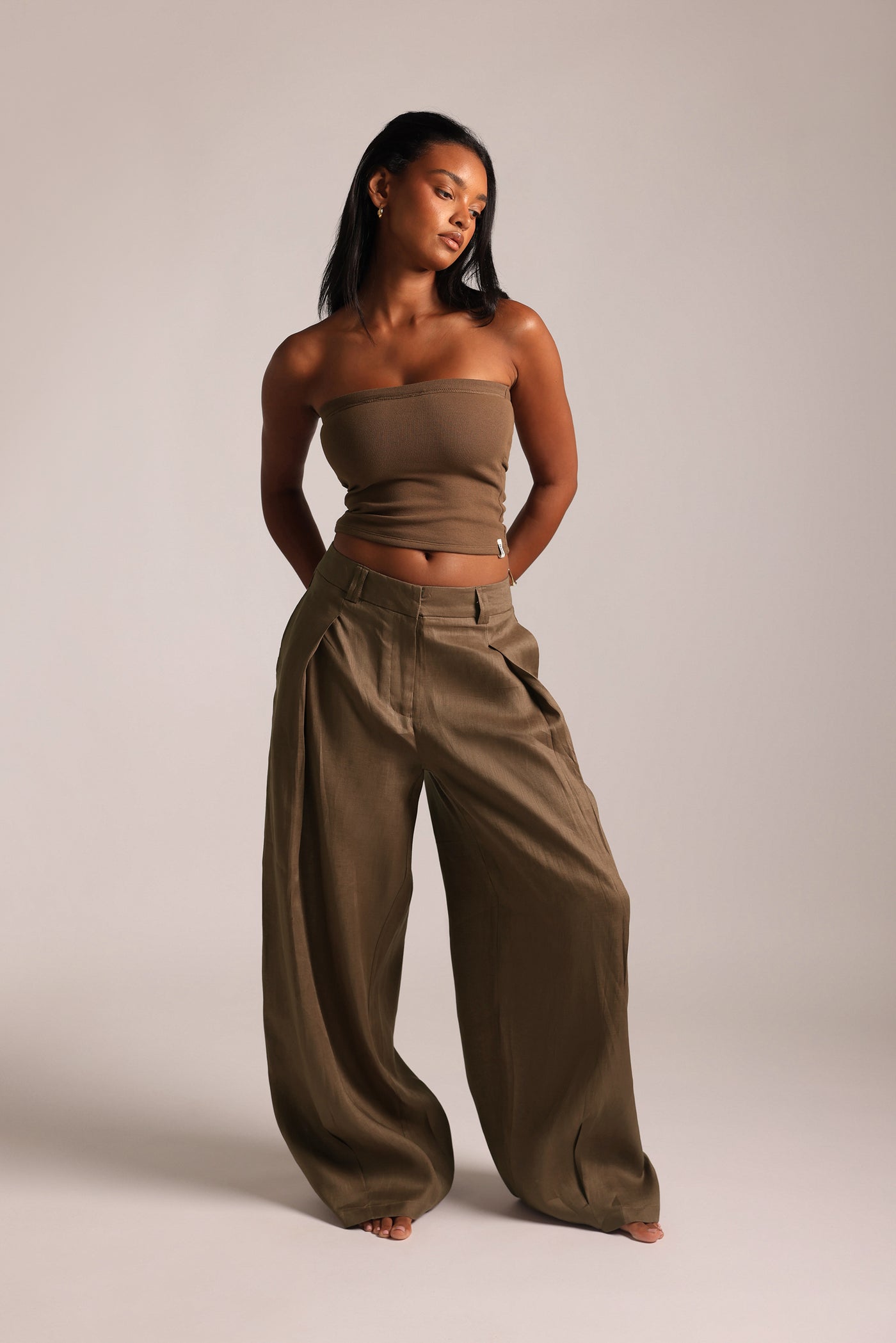The Meridian Linen Trousers - Coconut