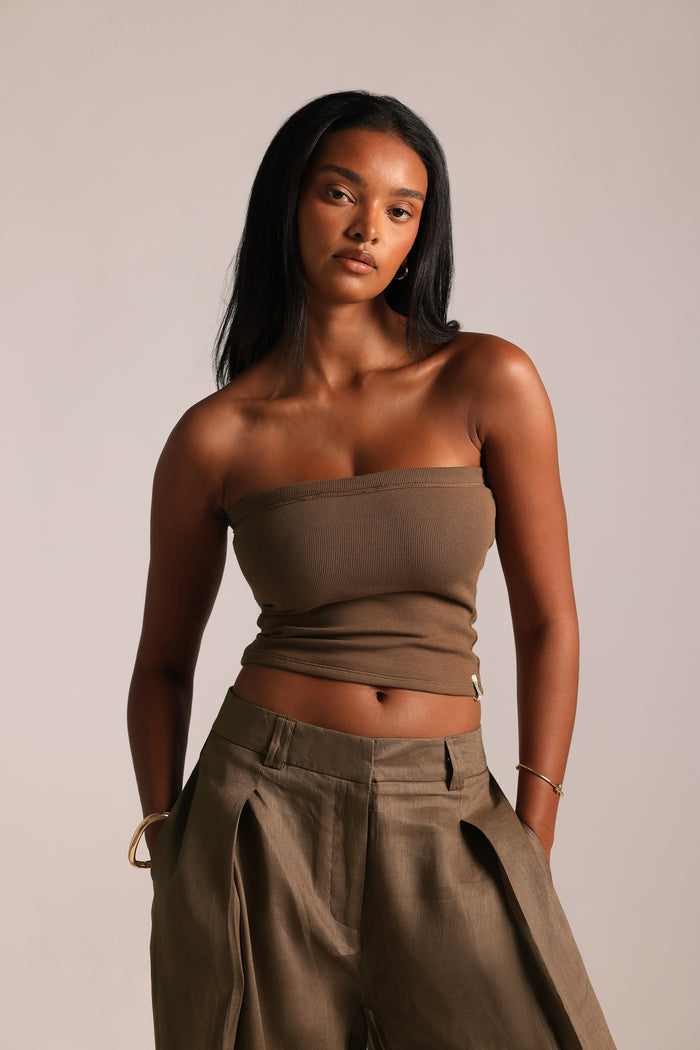 Banded Tube Top - Coconut