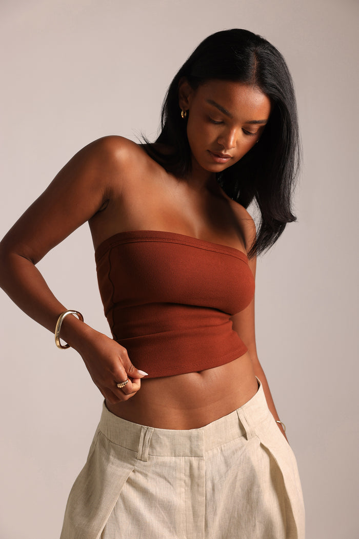 Banded Tube Top - Sunbaked