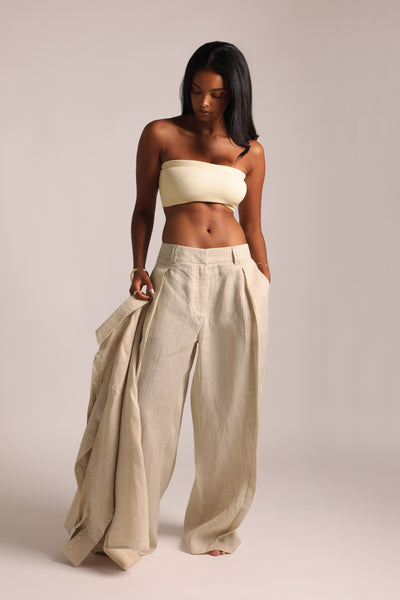 Banded Bandeau - Coconut Milk