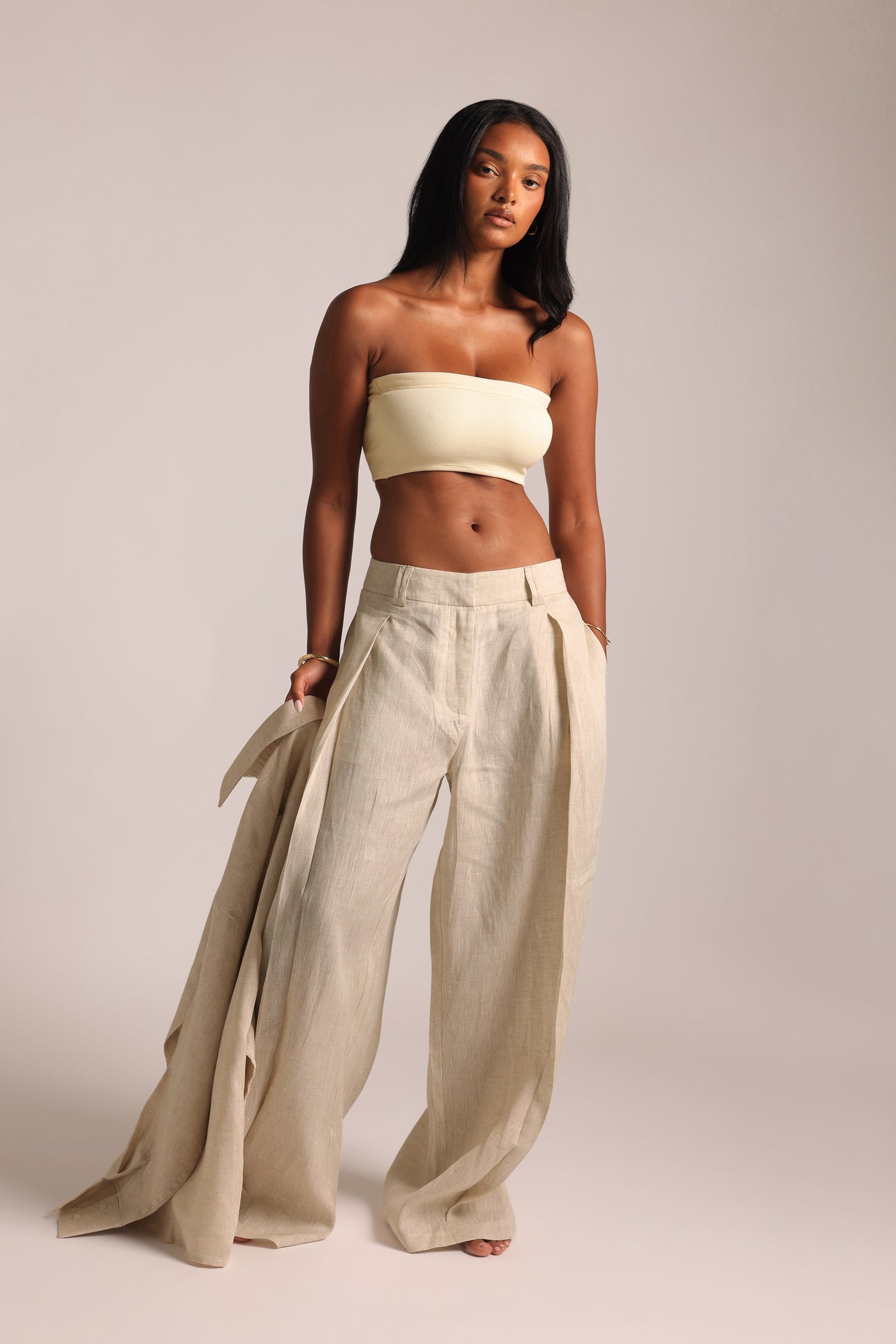 Banded Bandeau - Coconut Milk