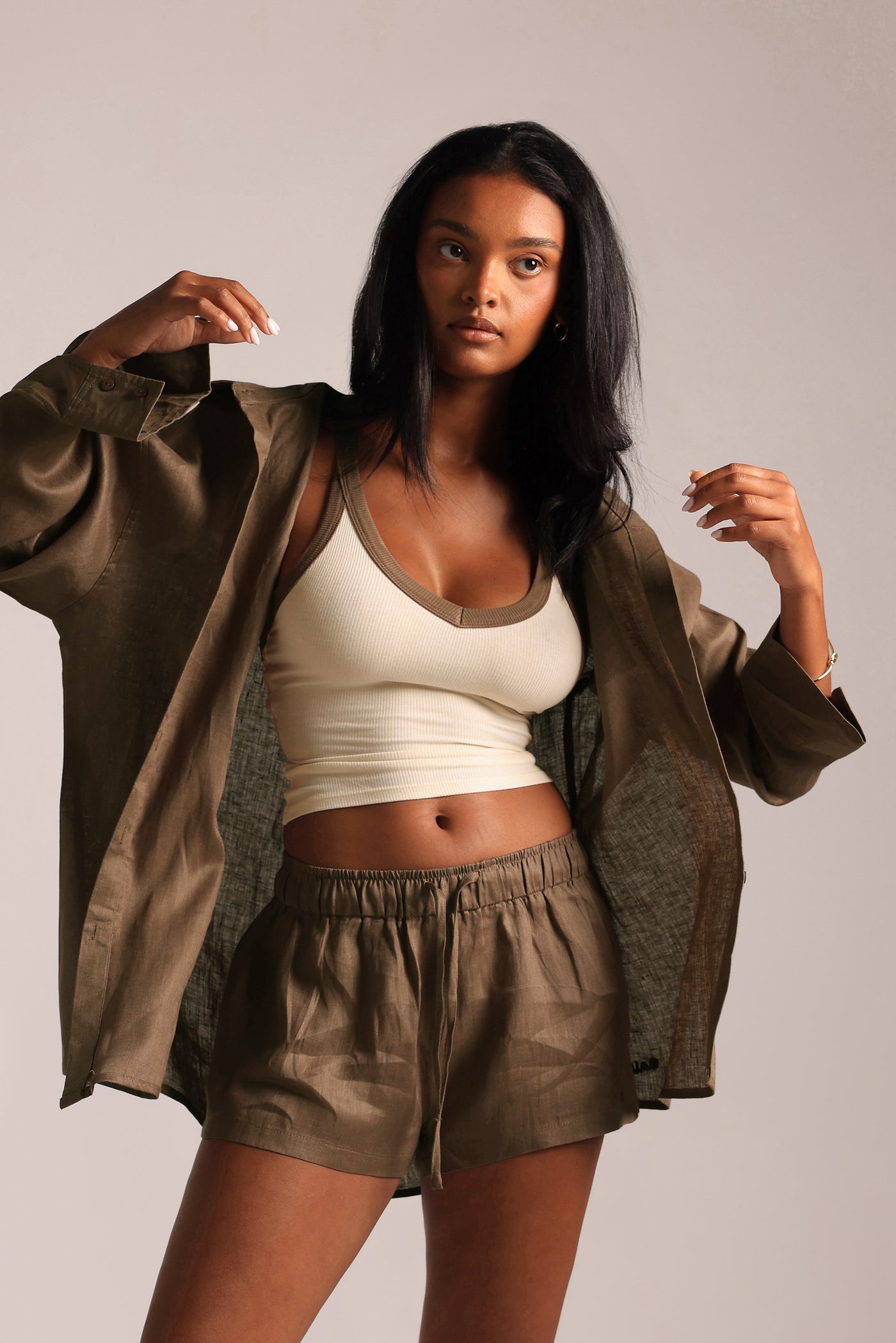 Heritage Panel Shorts - Coconut