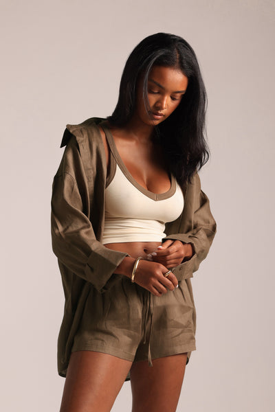 Heritage Linen Button Down - Coconut