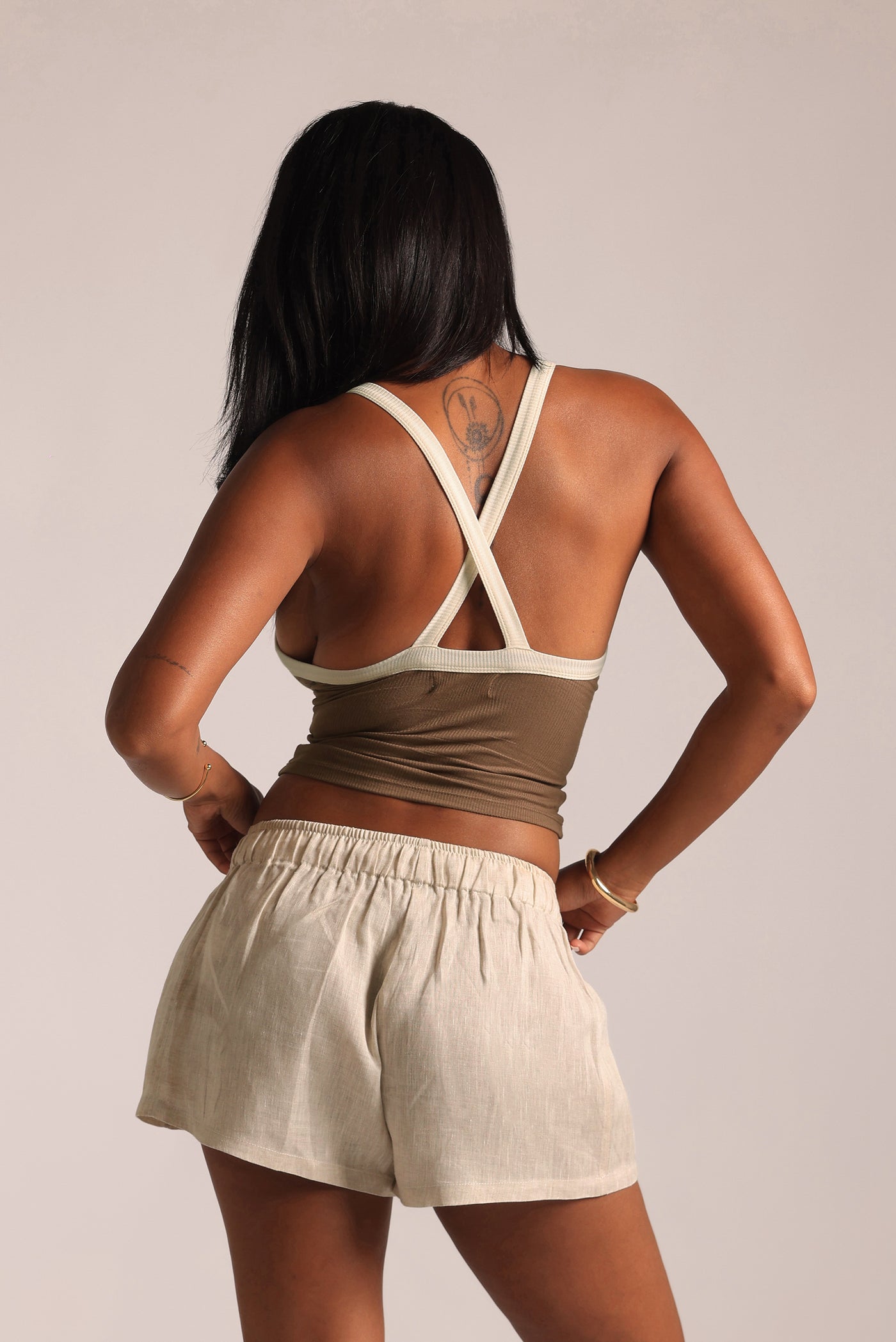 Heritage Panel Shorts - Sand