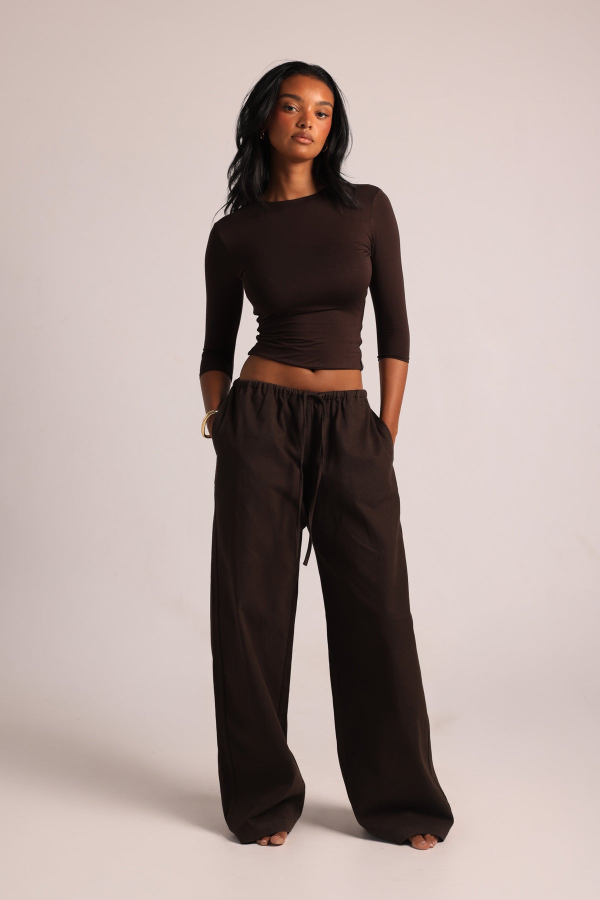 Everyday Quarter Sleeve - Tobacco