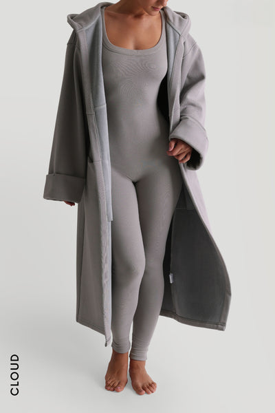 Cloud Oversized Hooded Cardigan - Moon