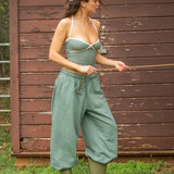 Contour Split-Back Cami - Garden Green